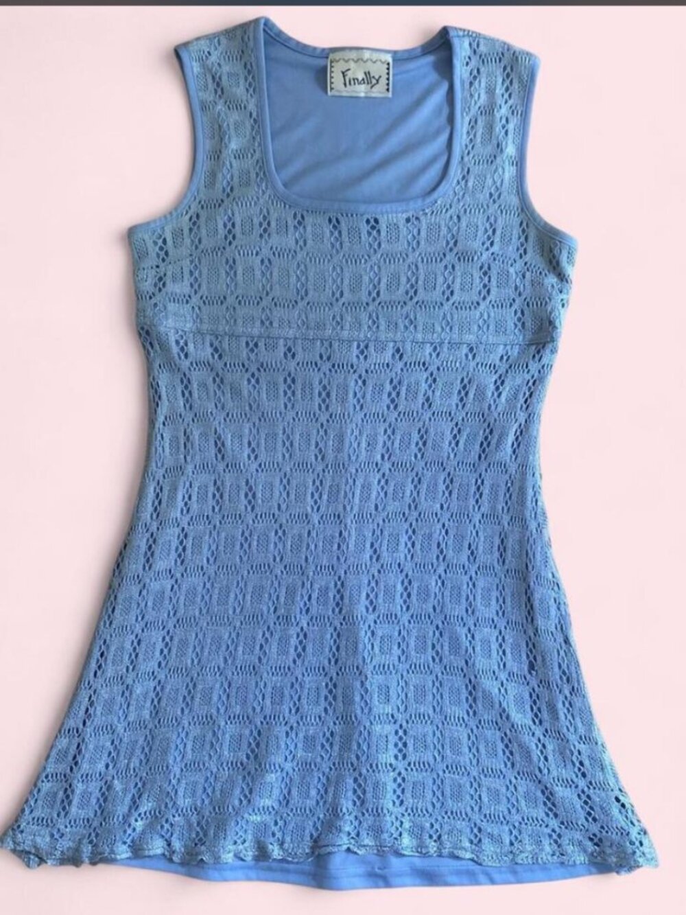 Baby Blue Lace Mini Dress